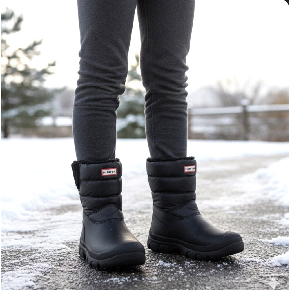 Hunter Big Kids Intrepid Nebula Snow Boots Black